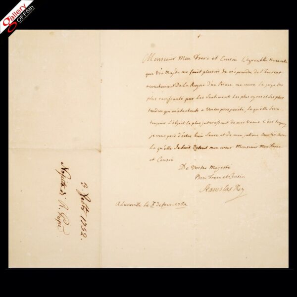 King of Poland Stanislaw I Signed Autograph Royal Document Letter to Ferdinand I - Image 12