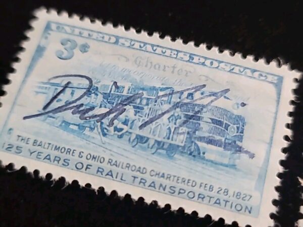 US President Richard Nixon Signed Autographed DICK Baltimore Ohio Railroad Stamp