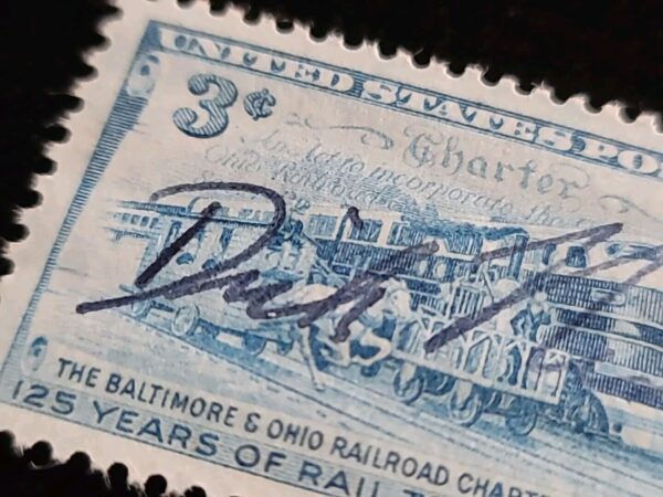 US President Richard Nixon Signed Autographed DICK Baltimore Ohio Railroad Stamp - Image 5