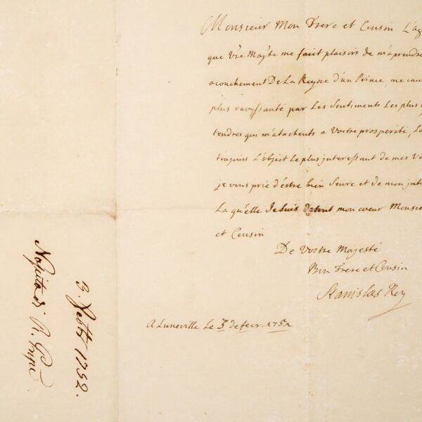 King of Poland Stanislaw I Signed Autograph Royal Document Letter to Ferdinand I - Image 7