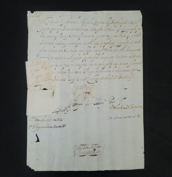 Royalty Letter King Charles II Spain Signed Antique Spanish Royal Seal Document