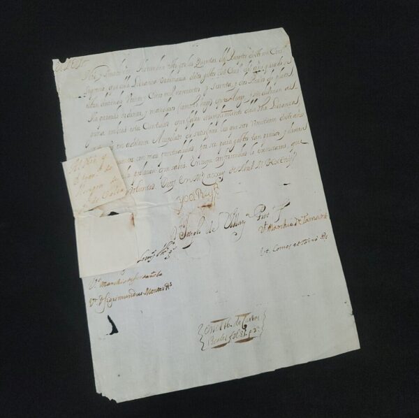 Royalty Letter King Charles II Spain Signed Antique Spanish Royal Seal Document - Image 2