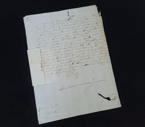 Spanish Royalty King Charles II Spain Signed Antique Royal Seal Letter Document - Image 2