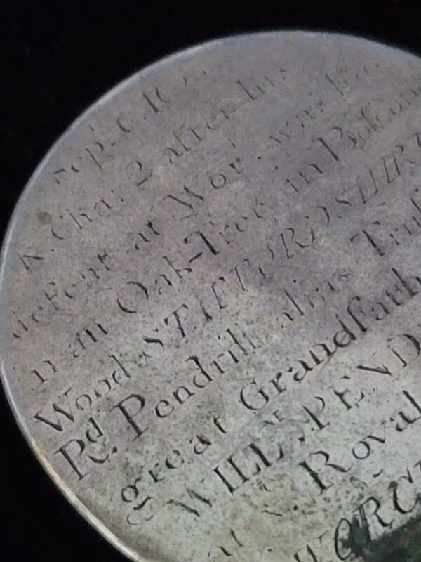 Charles II Silver Coin King England Royal Oak Richard Penderel Pendrill Royalty - Image 2