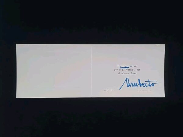 1974 King of Italy Umberto II Signed Christmas Card Italian Royalty Autograph IT - Image 9