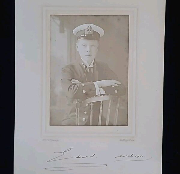 1911 King Edward VIII Signed Royal Photo Prince Wales Autograph British Royalty