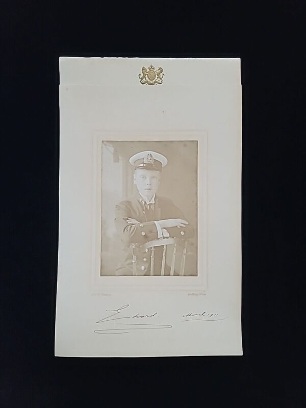 1911 King Edward VIII Signed Royal Photo Prince Wales Autograph British Royalty - Image 4