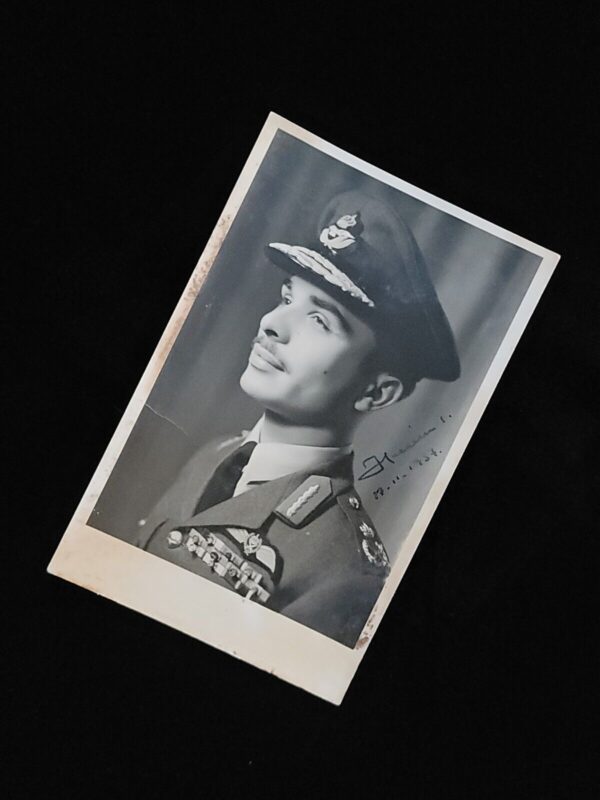 1957 King Jordan Hussein Signed Royal Photo Postcard Document Jordanian Royalty - Image 5