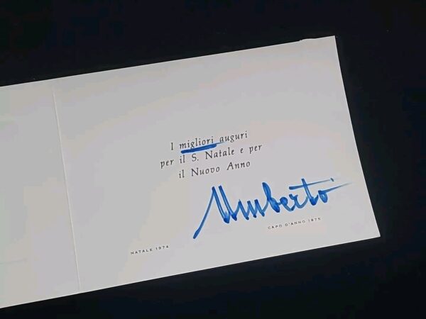 1974 King of Italy Umberto II Signed Christmas Card Italian Royalty Autograph IT - Image 13