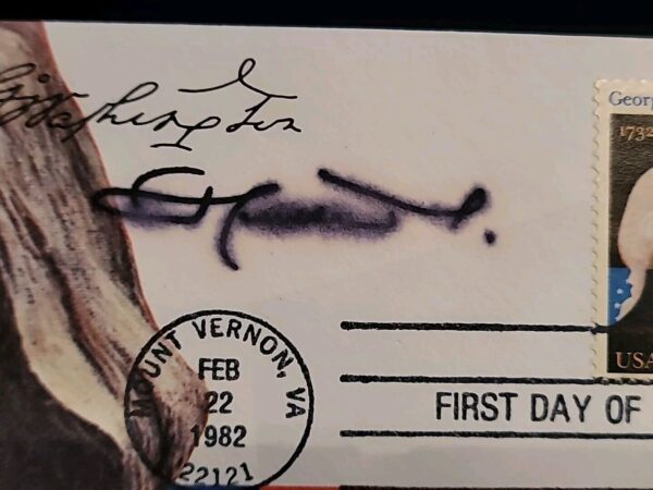 1982 Jordan King Hussein Signed Autograph FDC Envelope George Washington Royalty - Image 9