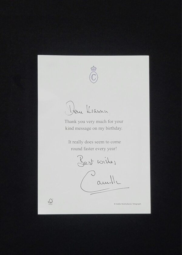 Queen Camilla Parker Bowles Signed Royal Christmas Card Duchess Cornwall Royalty - Image 4