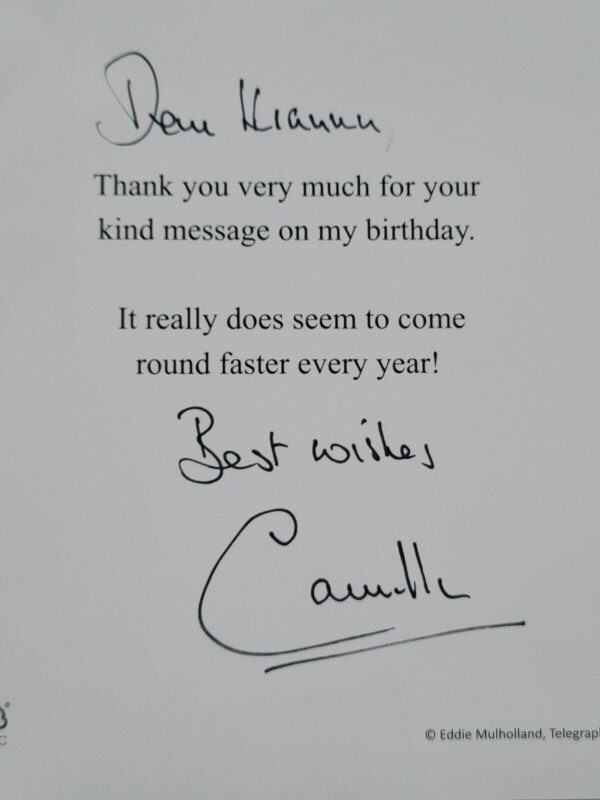 Queen Camilla Parker Bowles Signed Royal Christmas Card Duchess Cornwall Royalty - Image 5