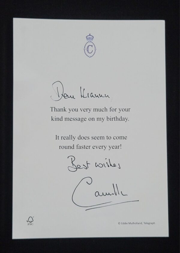 Queen Camilla Parker Bowles Signed Royal Christmas Card Duchess Cornwall Royalty - Image 8