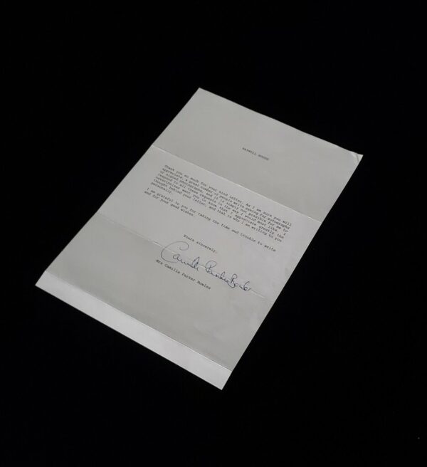 Rare British Royalty Duchess Cornwall Camilla Parker Bowles Signed Royal Letter - Image 3