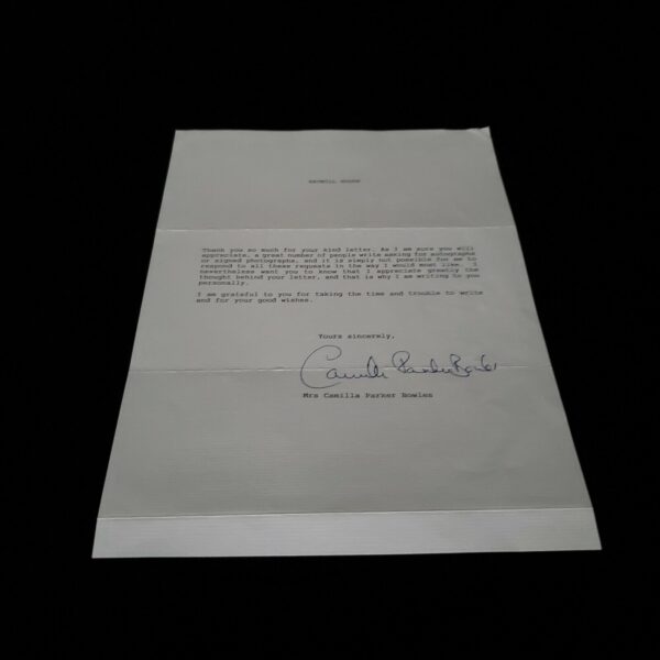 Rare British Royalty Duchess Cornwall Camilla Parker Bowles Signed Royal Letter - Image 5