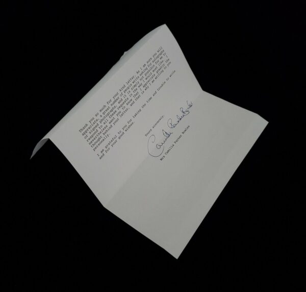 Rare British Royalty Duchess Cornwall Camilla Parker Bowles Signed Royal Letter - Image 10