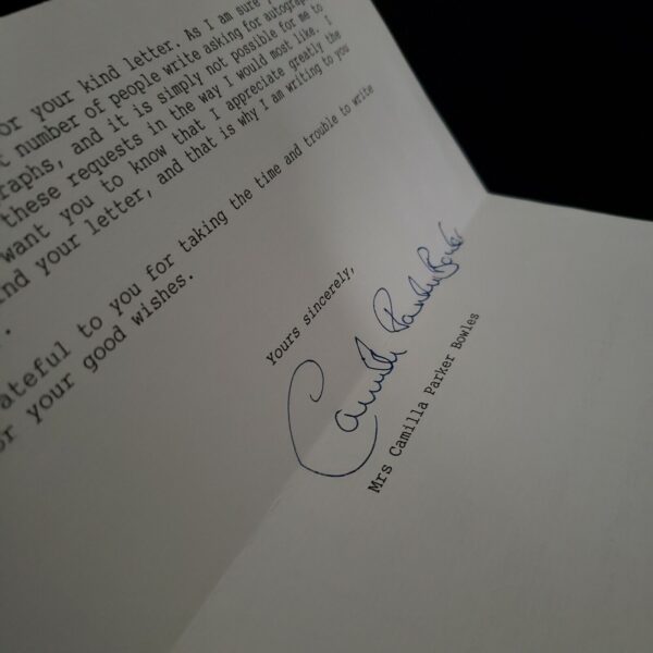 Rare British Royalty Duchess Cornwall Camilla Parker Bowles Signed Royal Letter - Image 11