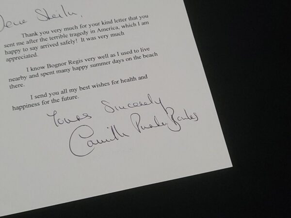 Rare Camilla Parker Bowles Royal Duchess Cornwall Signed Photo Card Document UK