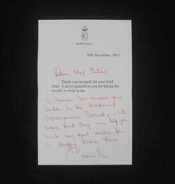 Rare Camilla Parker Bowles Royal Duchess Cornwall Signed Letter Card Document UK - Image 2