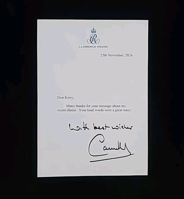 Rare Queen Camilla Parker Bowles Signed Royal Letter Document Royalty Autograph