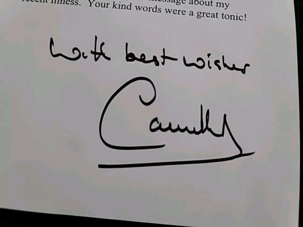 Rare Queen Camilla Parker Bowles Signed Royal Letter Document Royalty Autograph - Image 2