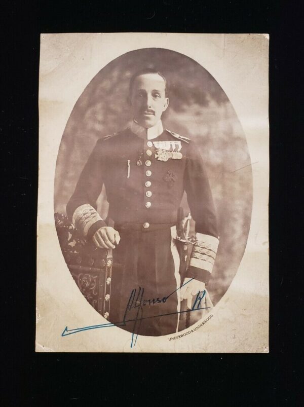 1886 King of Spain Alfonso XIII Signed Autographed Royal Photo Spanish Royalty