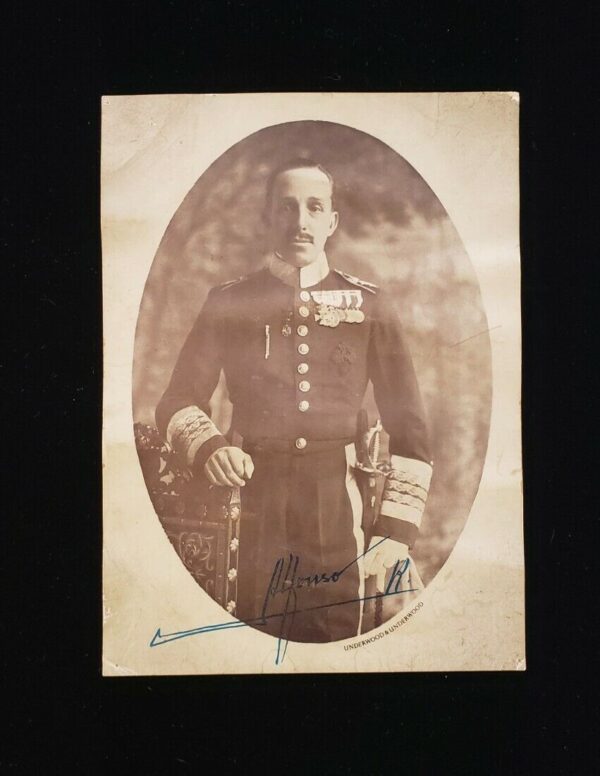 1886 King of Spain Alfonso XIII Signed Autographed Royal Photo Spanish Royalty - Image 3