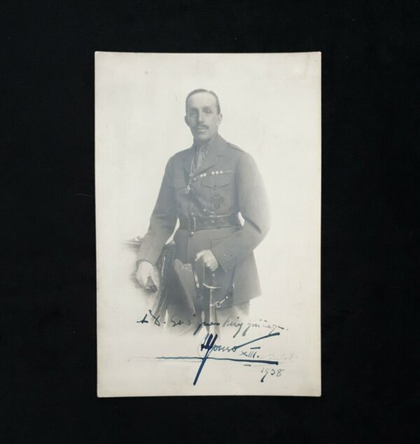 Alfonso XIII Signed King of Spain Autographed Royal Photo El Africano Catalan ES