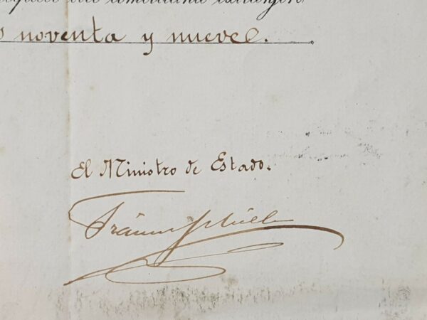 Queen of Spain Maria Cristina Signed Autographed Royal Document Spanish Royalty - Image 6