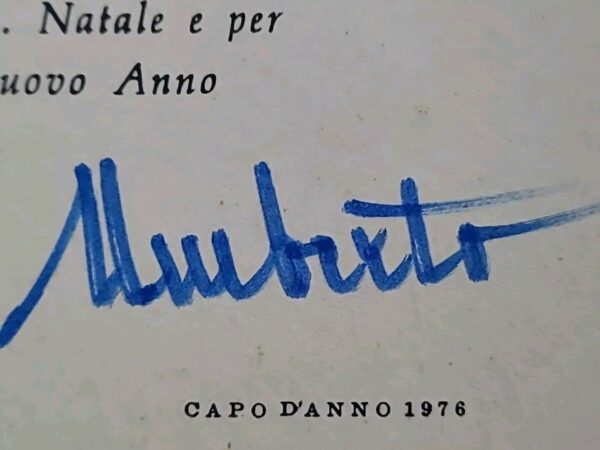 1975 King of Italy Umberto II Signed Christmas Card Italian Royalty Autograph IT - Image 4