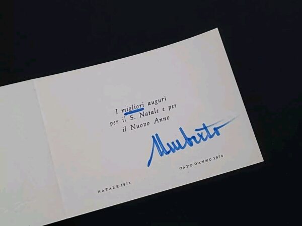 1975 King of Italy Umberto II Signed Christmas Card Italian Royalty Autograph IT - Image 7