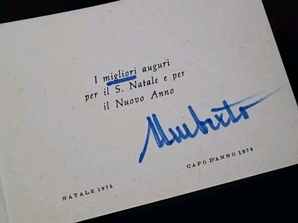 1975 King of Italy Umberto II Signed Christmas Card Italian Royalty Autograph IT - Image 8