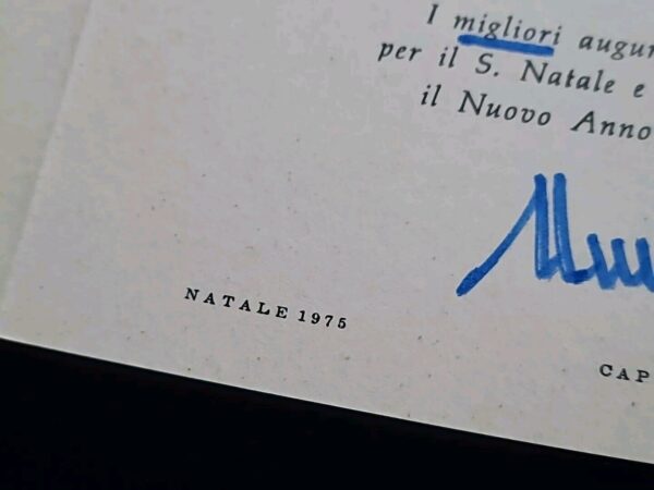 1975 King of Italy Umberto II Signed Christmas Card Italian Royalty Autograph IT - Image 15