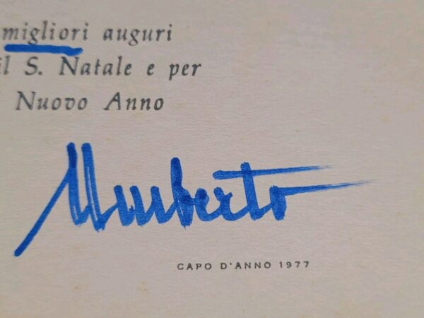 1976 King of Italy Umberto II Signed Christmas Card Italian Royalty Autograph IT - Image 8