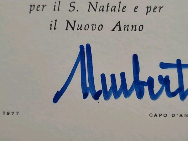 1977 King of Italy Umberto II Signed Christmas Card Italian Royalty Autograph IT - Image 14