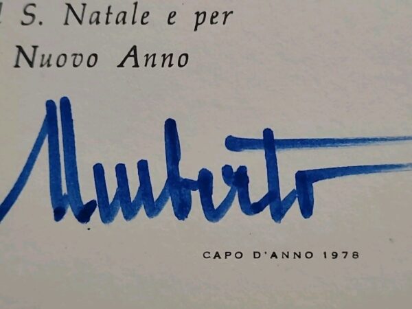 1977 King of Italy Umberto II Signed Christmas Card Italian Royalty Autograph IT - Image 15