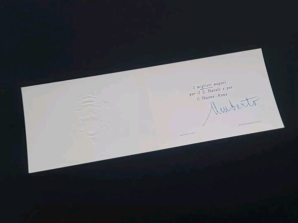 1971 King of Italy Umberto II Signed Christmas Card Italian Royalty Autograph IT - Image 11