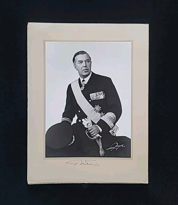 Prince Bertil of Sweden Signed Royalty Autograph Royal Presentation Photograph