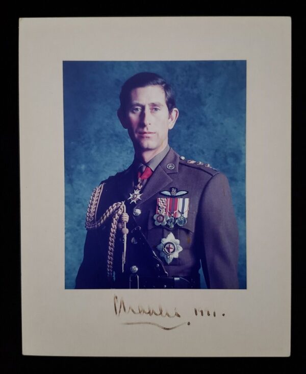 King Charles III Signed Royal Presentation Photo Prince Wales Cipher Royalty UK - Image 2