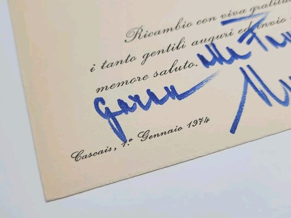 1974 King of Italy Umberto II Signed Christmas Card Italian Royalty Autograph IT - Image 13