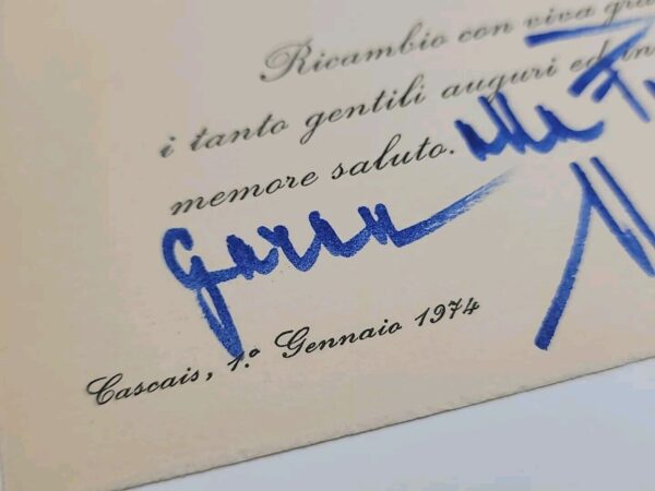 1974 King of Italy Umberto II Signed Christmas Card Italian Royalty Autograph IT - Image 14