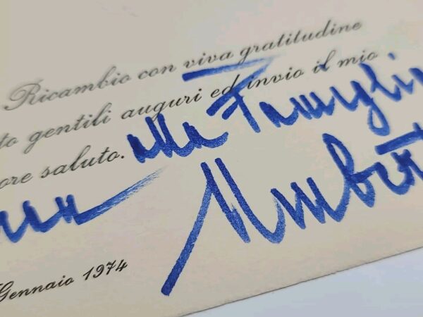 1974 King of Italy Umberto II Signed Christmas Card Italian Royalty Autograph IT - Image 15