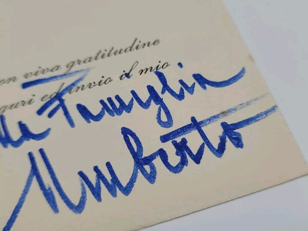 1974 King of Italy Umberto II Signed Christmas Card Italian Royalty Autograph IT - Image 16