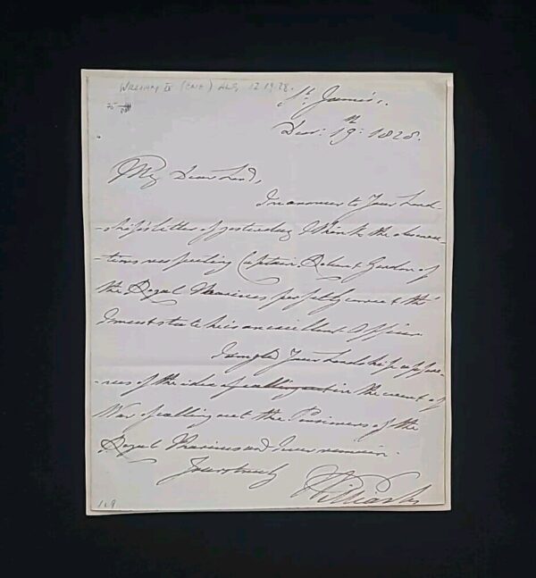 1828 Duke Clarence William IV Signed Letter British Royalty Manuscript England - Image 4