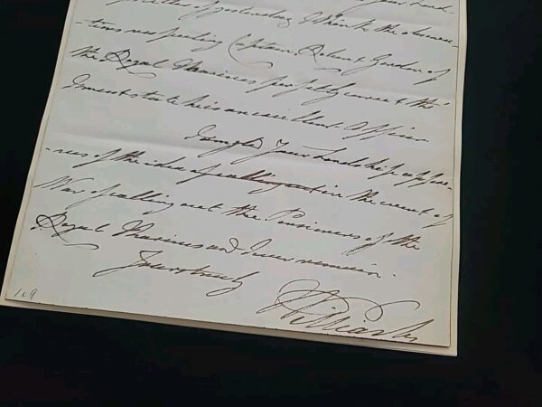 1828 Duke Clarence William IV Signed Letter British Royalty Manuscript England - Image 5