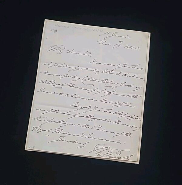 1828 Duke Clarence William IV Signed Letter British Royalty Manuscript England - Image 6