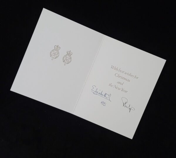 1991 Queen Elizabeth II Signed Christmas Card Autograph Signature Order Garter - Image 12