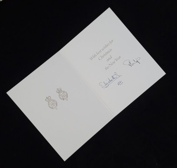 1991 Queen Elizabeth II Signed Christmas Card Autograph Signature Order Garter - Image 16