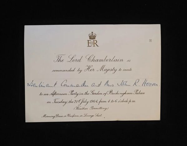 1964 Queen Elizabeth II Buckingham Palace Royal Invitation Party British Royalty