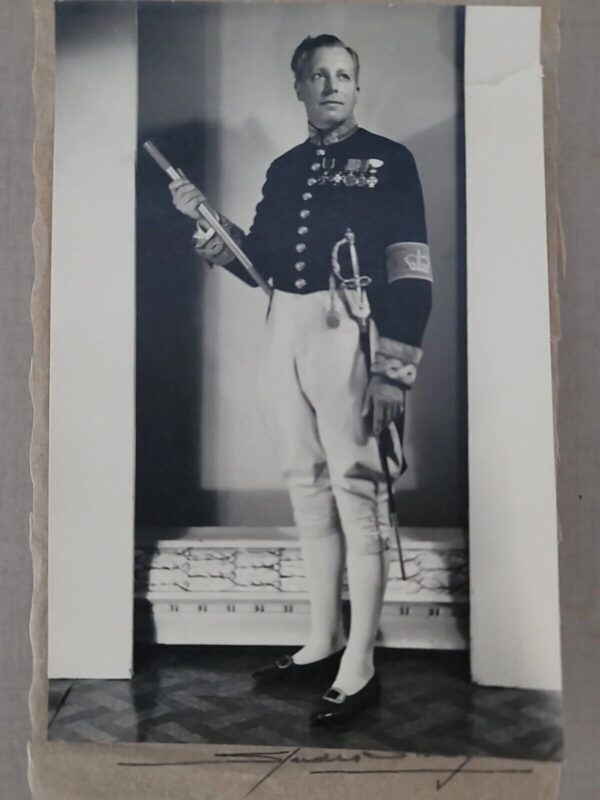 Antique Original Photograph Gold Staff Officer Queen Elizabeth II Coronation UK - Image 9